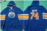 Edmonton Oilers 74 Ethan Bear Blue All Stitched Pullover Hoodie,baseball caps,new era cap wholesale,wholesale hats